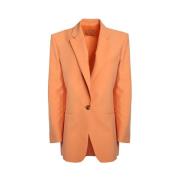 Dames Single-Breasted Blazer in Perzik Andamane , Orange , Dames