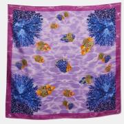 Pre-owned Silk scarves Bvlgari Vintage , Purple , Dames