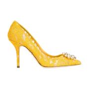 Kanten hof schoenen Dolce & Gabbana , Yellow , Dames