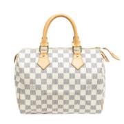 Pre-owned Canvas handbags Louis Vuitton Vintage , White , Dames