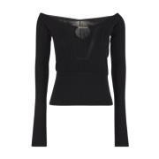 Dames Sweatshirt Mode Jacquemus , Black , Dames