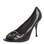 Pre-owned Leather heels Yves Saint Laurent Vintage , Brown , Dames
