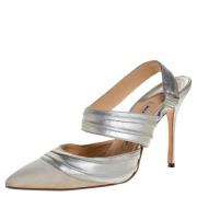 Pre-owned Leather heels Manolo Blahnik Pre-owned , Gray , Dames