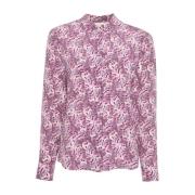 Bloemenprint Overhemd met Opstaande Kraag Isabel Marant , Purple , Dam...