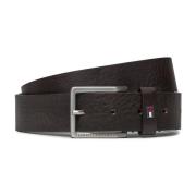 Heren Leren Riem Tommy Hilfiger , Brown , Heren