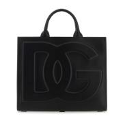 Zwarte leren DG Daily boodschappentas Dolce & Gabbana , Black , Dames