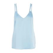 Elegante Mouwloze Top met V-hals Marc Cain , Blue , Dames