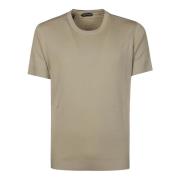 Rib T-shirt in Bleek Olijf Tom Ford , Green , Heren