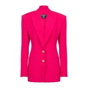 Jas met aansnoerbaar middel en 2 knopen Balmain , Pink , Dames