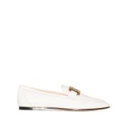 Witte platte schoenen met kettingdetail Tod's , White , Dames