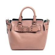 Pre-owned Leather shoulder-bags Burberry Vintage , Pink , Heren