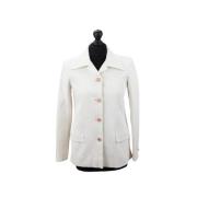 Pre-owned Cotton outerwear Chanel Vintage , White , Dames