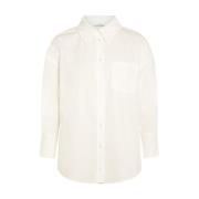 Witte Katoenen Poplin Mika Shirt Anine Bing , White , Dames