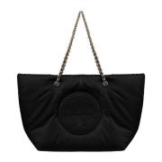 Ella Logo-Patch Tas Tory Burch , Black , Dames