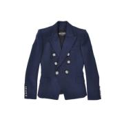 Pre-owned Wool tops Balmain Pre-owned , Blue , Dames