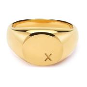 Men's Limited Edition X Engraved Ring Nialaya , Yellow , Heren