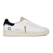 Witte Sneakers met Crèmewitte Rubberen Neus en Suède Tong D.a.t.e. , W...