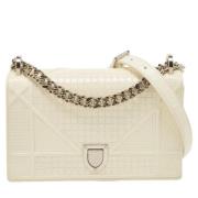 Pre-owned Leather dior-bags Dior Vintage , White , Dames