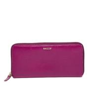 Pre-owned Leather wallets Bally Pre-owned , Purple , Dames
