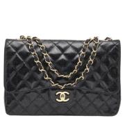 Pre-owned Leather chanel-bags Chanel Vintage , Black , Dames