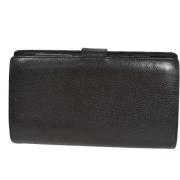 Pre-owned Leather wallets Chanel Vintage , Black , Dames