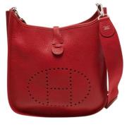 Pre-owned Leather shoulder-bags Hermès Vintage , Red , Dames