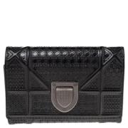 Pre-owned Leather wallets Dior Vintage , Black , Dames