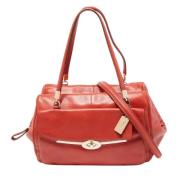 Pre-owned Leather handbags Coach Pre-owned , Orange , Dames