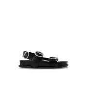 Leren sandalen Jil Sander , Black , Dames