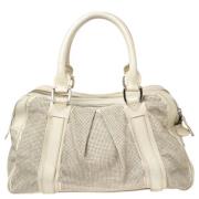 Pre-owned Leather handbags Burberry Vintage , White , Dames