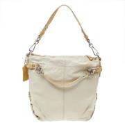 Pre-owned Leather handbags Coach Pre-owned , Beige , Dames