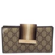 Pre-owned Coated canvas wallets Gucci Vintage , Beige , Dames