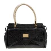 Pre-owned Leather handbags Versace Pre-owned , Black , Dames