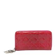 Pre-owned Leather wallets Dior Vintage , Pink , Dames