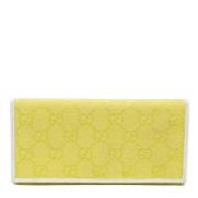 Pre-owned Canvas wallets Gucci Vintage , Yellow , Dames