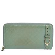 Pre-owned Leather wallets Gucci Vintage , Green , Dames