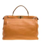 Pre-owned Leather handbags Fendi Vintage , Brown , Dames