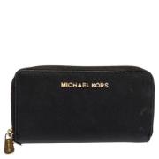 Pre-owned Leather wallets Michael Kors Pre-owned , Black , Dames