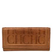 Pre-owned Leather wallets Carolina Herrera Pre-owned , Beige , Dames