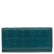 Pre-owned Leather wallets Carolina Herrera Pre-owned , Green , Dames
