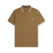 Klassiek Katoenen Overhemd Fred Perry , Brown , Heren