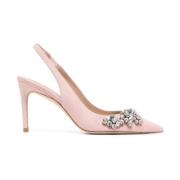 Kristallen Bloem Sandalen Stuart Weitzman , Pink , Dames