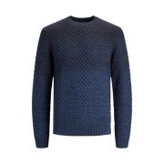 Ronde hals gekweek Jack & Jones , Blue , Heren