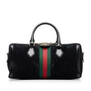 Pre-owned Suede handbags Gucci Vintage , Black , Dames