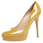 Pre-owned Leather heels Jimmy Choo Pre-owned , Yellow , Dames