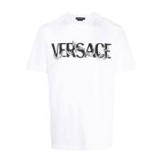 Katoenen T-shirts en Polos Versace , White , Heren