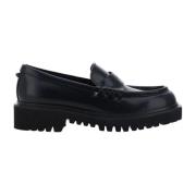 Studded Leren Loafers Valentino Garavani , Black , Heren