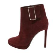 Pre-owned Suede boots Dior Vintage , Red , Dames
