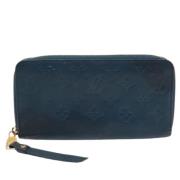 Pre-owned Leather wallets Louis Vuitton Vintage , Blue , Dames