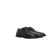 Zwarte Leren Derby Schoenen Marsell , Black , Heren